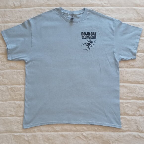 Doja Cat The Scarlet Tour Las Vegas 2023 XL "Crew" Blue T-Shirt RARE! NEW - Picture 1 of 3